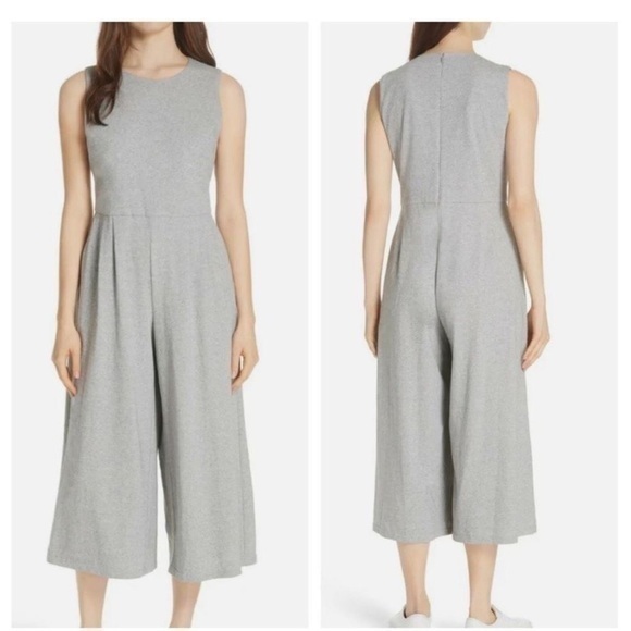 Eileen Fisher Moon Organic Cotton Knit Cropped Jumpsuit